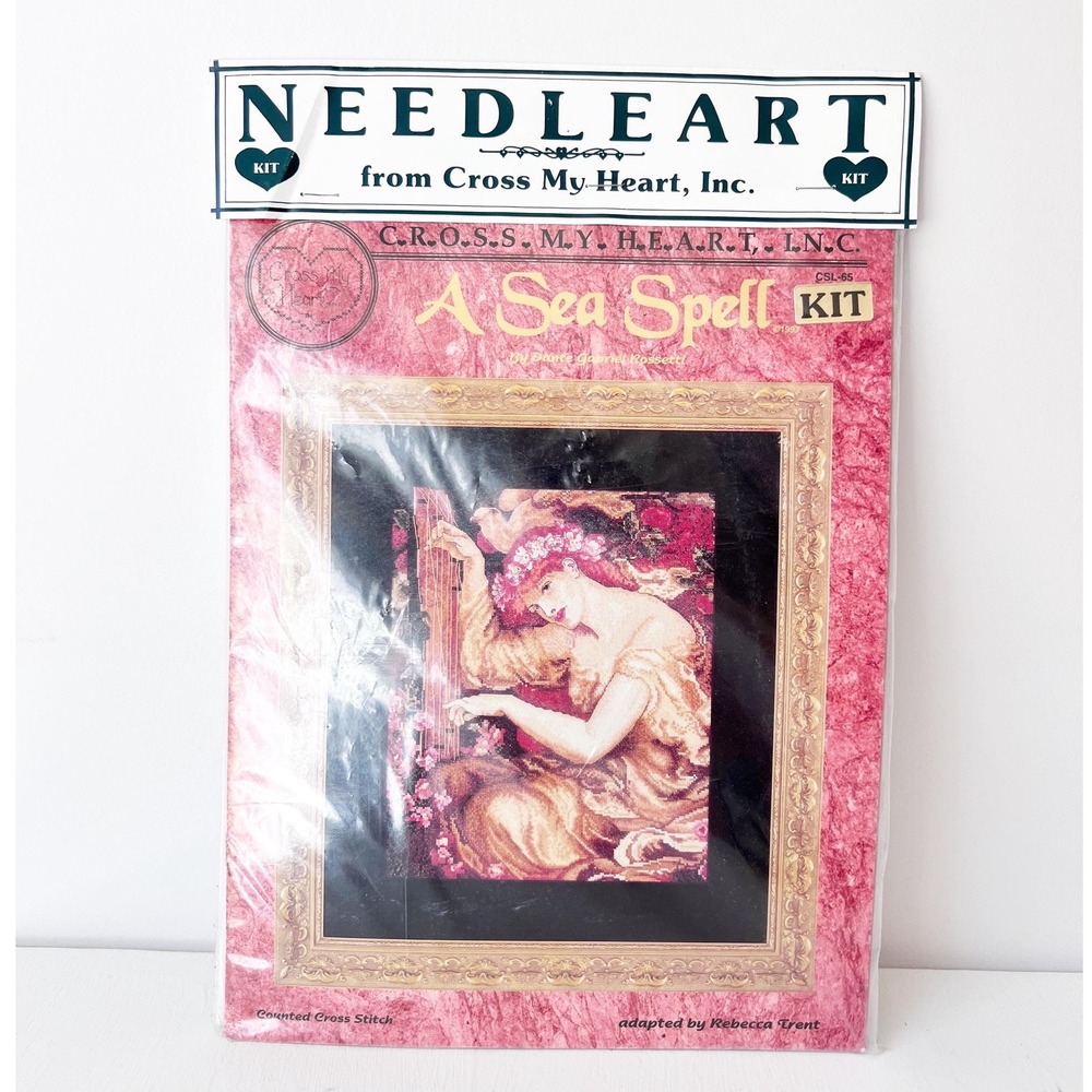 Cross My Heart A Sea Spell Counted Cross Stitch Kit Pink Pre-Raphaelite CSL-65
